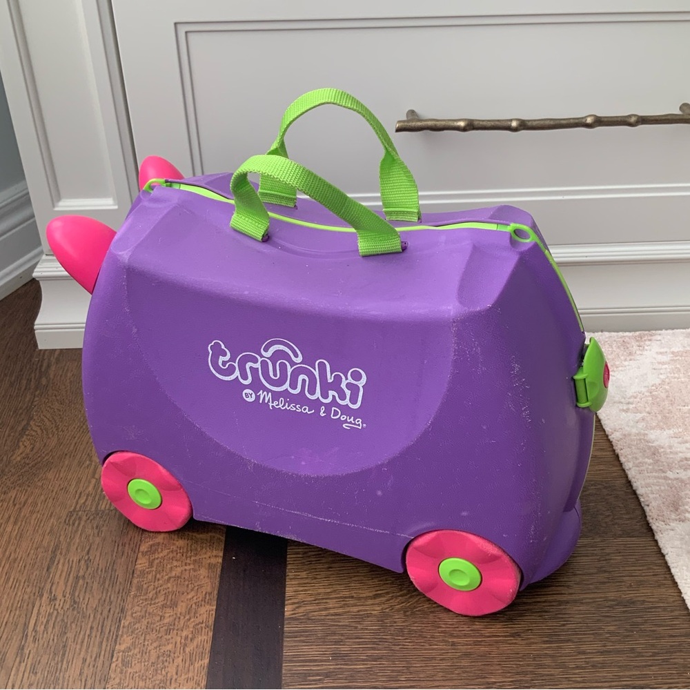 MELISSA & DOUG Trunki Ride On Luggage Hardshell Children’s Pink Purple unisex